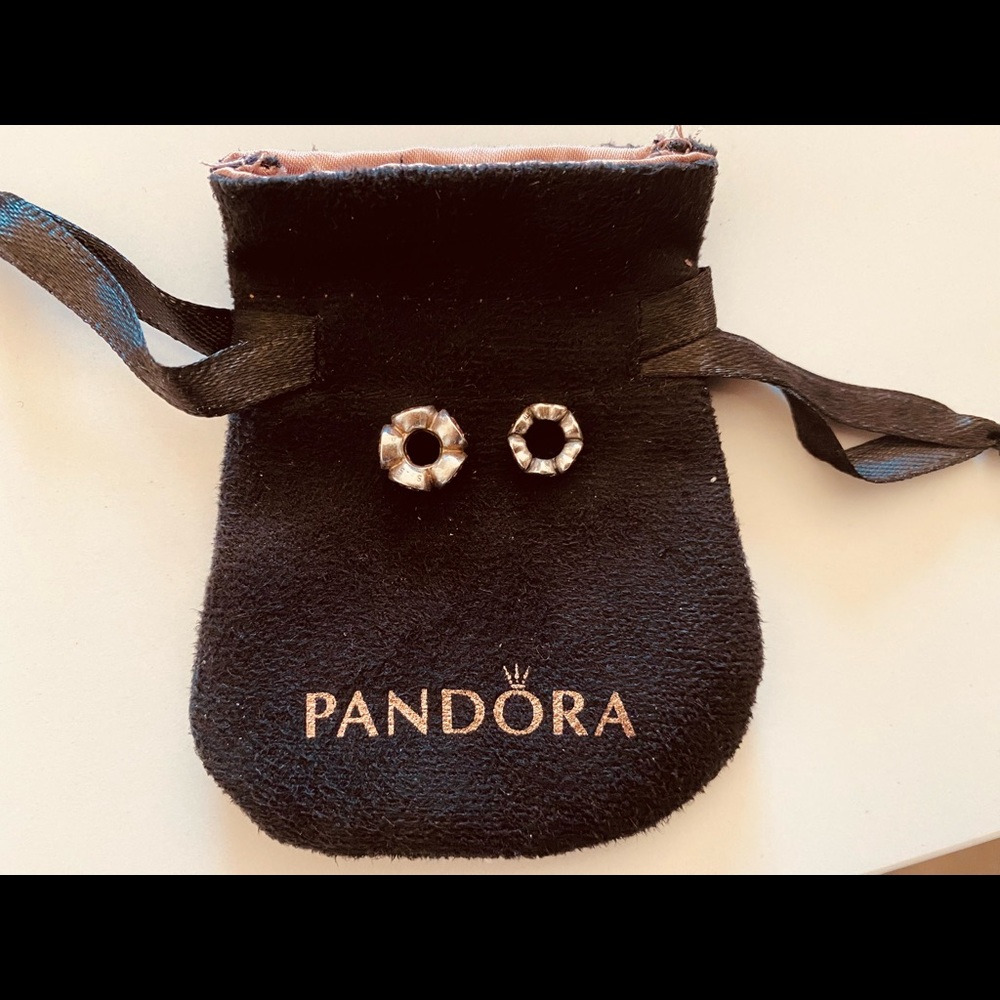 Two Pandora Pink/Silver Charms